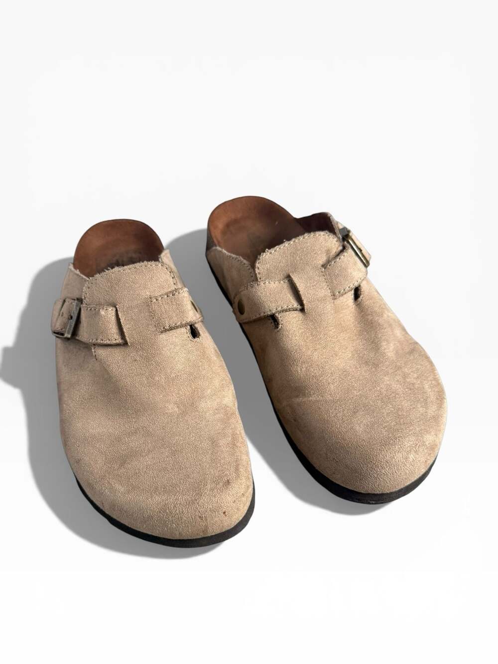 Cliffs by White Mountain Rylee Buckle Clog Mules in Taupe